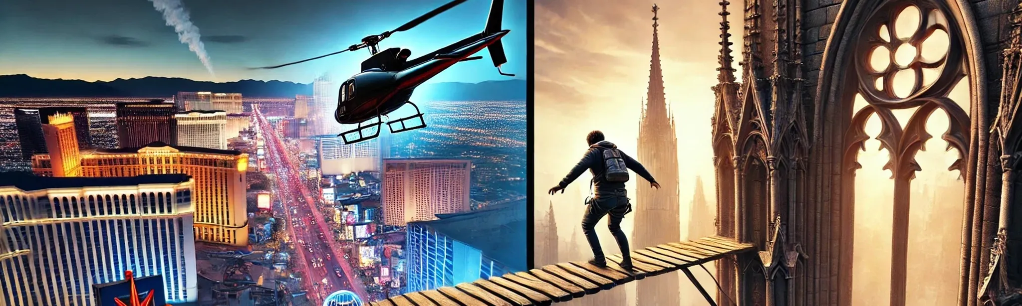 О товаре FEAR OF HEIGHTS набор с Plank Experience - 2 вертолетных полета - VR Путешествия