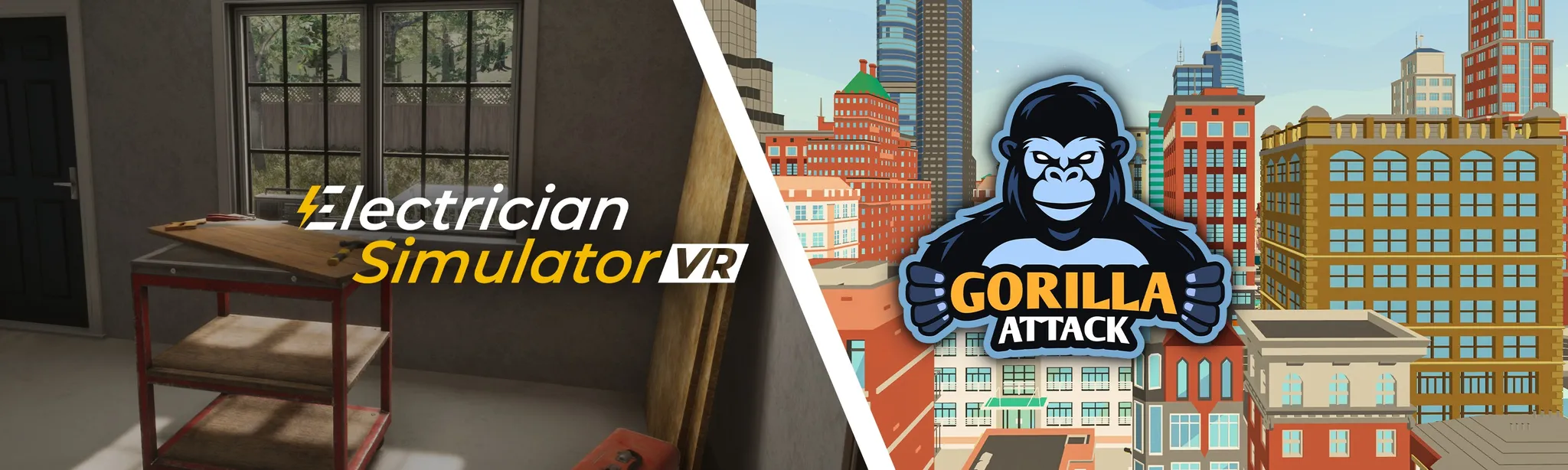 О товаре Electrician Simulator VR + Gorilla Attack bundle