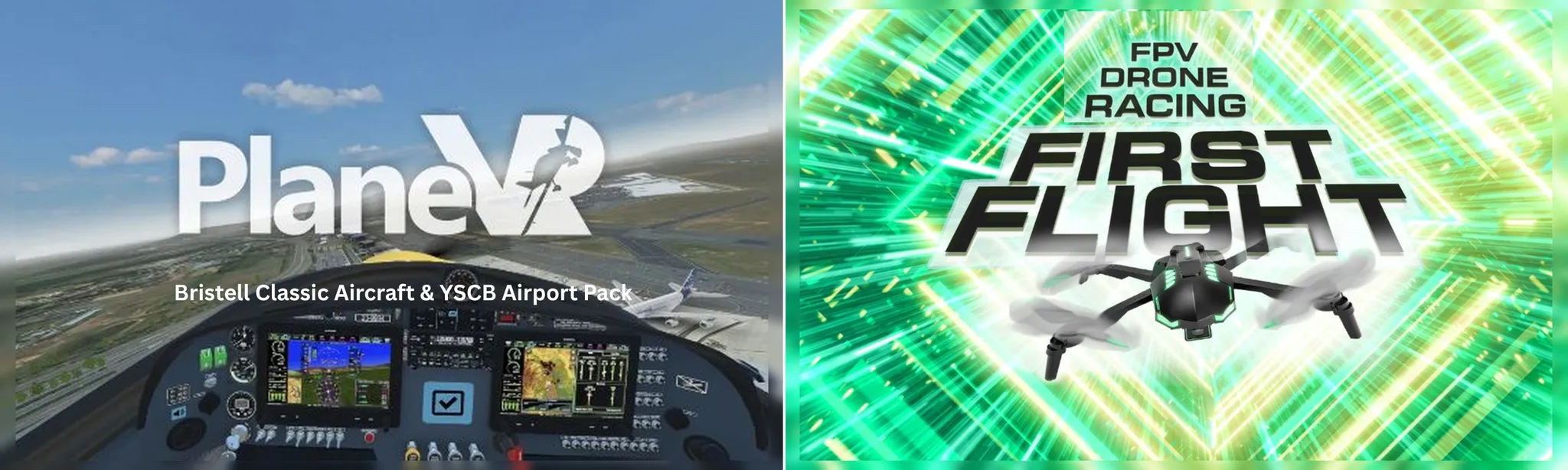 О товаре PlaneVR: Bristell Aircraft + First Flight: FPV Drone Racing Simulator Набор